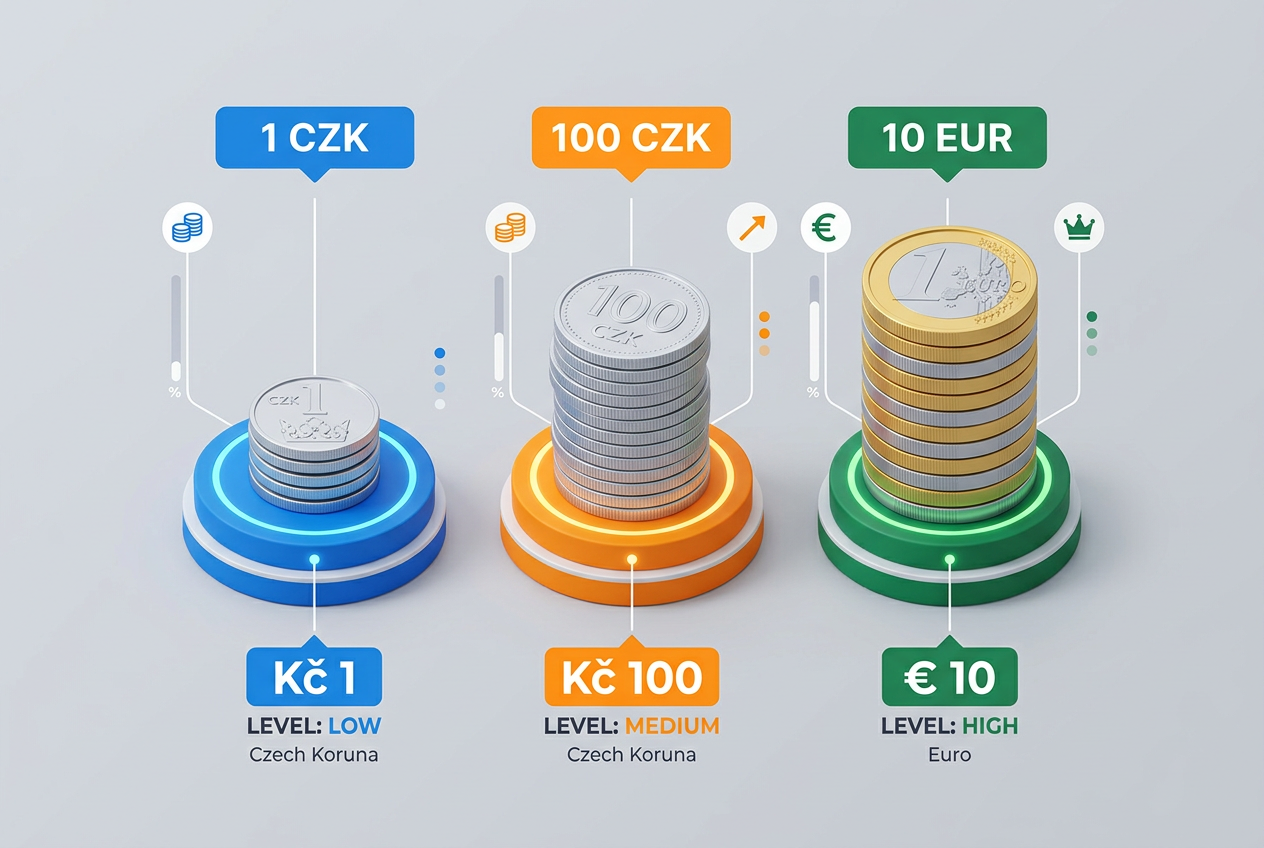 Porovnání různých hladin vkladů v online casinu